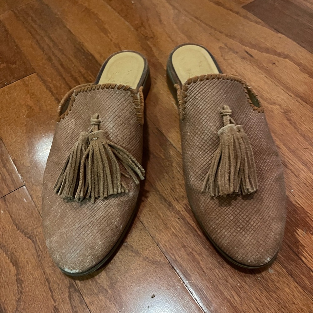 Jack Rogers Brown Tassel Mules